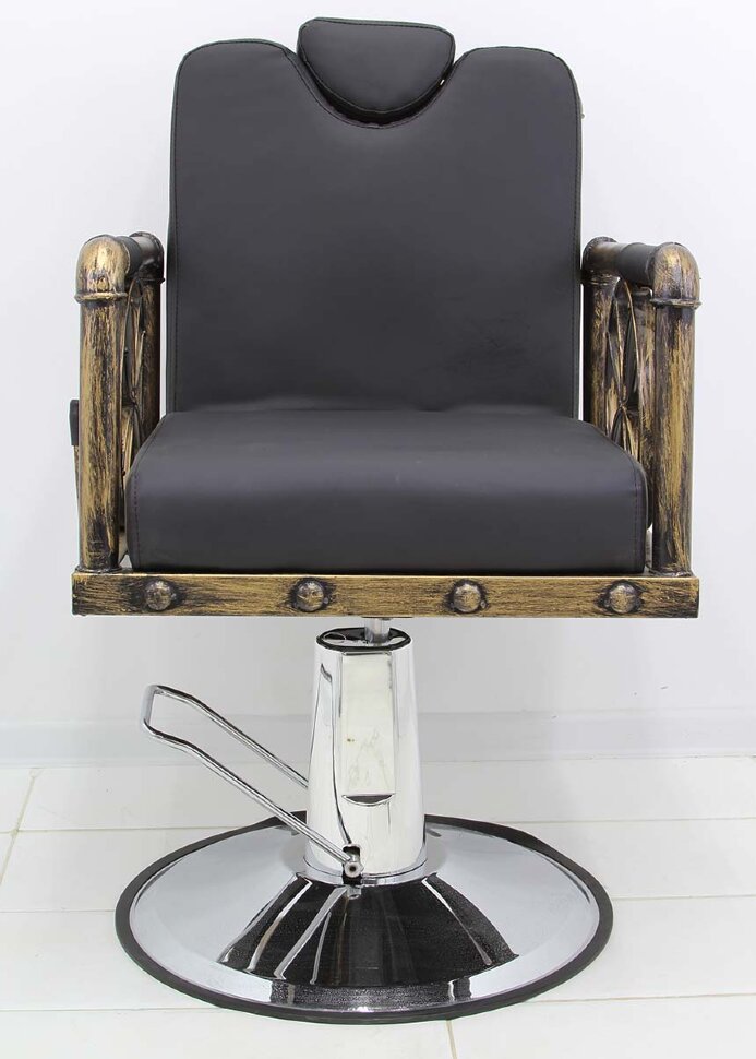 Кресло барбера с регулируемой спинкой и подголовником Ретро