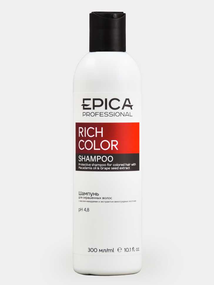EPICA Professional Rich Color Шампунь для окрашенных волос с маслом макадамии, 300 мл.