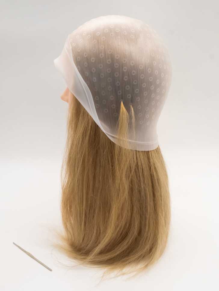 Шапочка для мелирования волос (силиконовая) с крючком