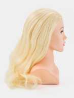 Голова-манекен с плечами 100% натуральные волосы, 45-50 см, Блонд