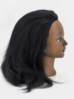 Учебная голова-манекен 100% натуральные волосы, 35-40 см, Афро