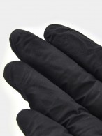 Перчатки нитриловые неопудренные нестерильные текстурированные на пальцах смотровые, Черные (50 пар)