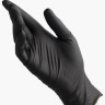 Перчатки нитриловые текстурированные на пальцах, Черные (100 пар/уп)
